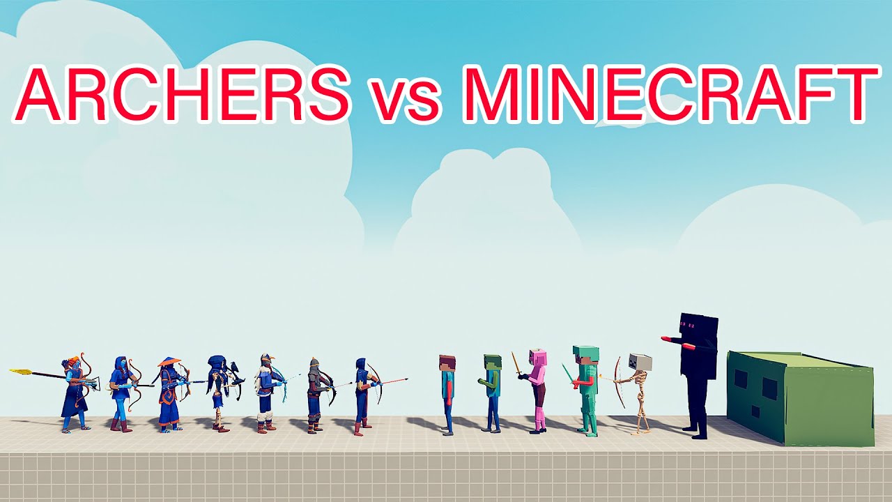 ARCHERS Team vs MINECRAFT Team - Totally Accurate Battle Simulator TABS