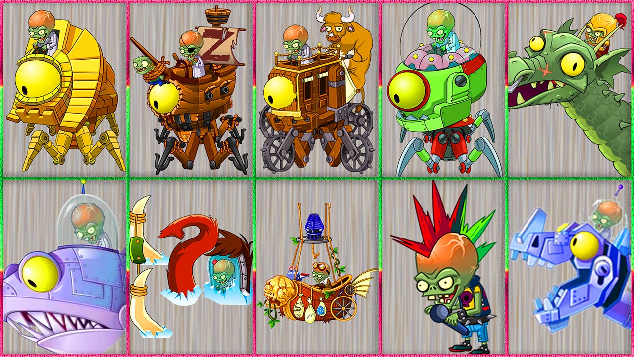 All Zomboss battles in Plants vs Zombies 2