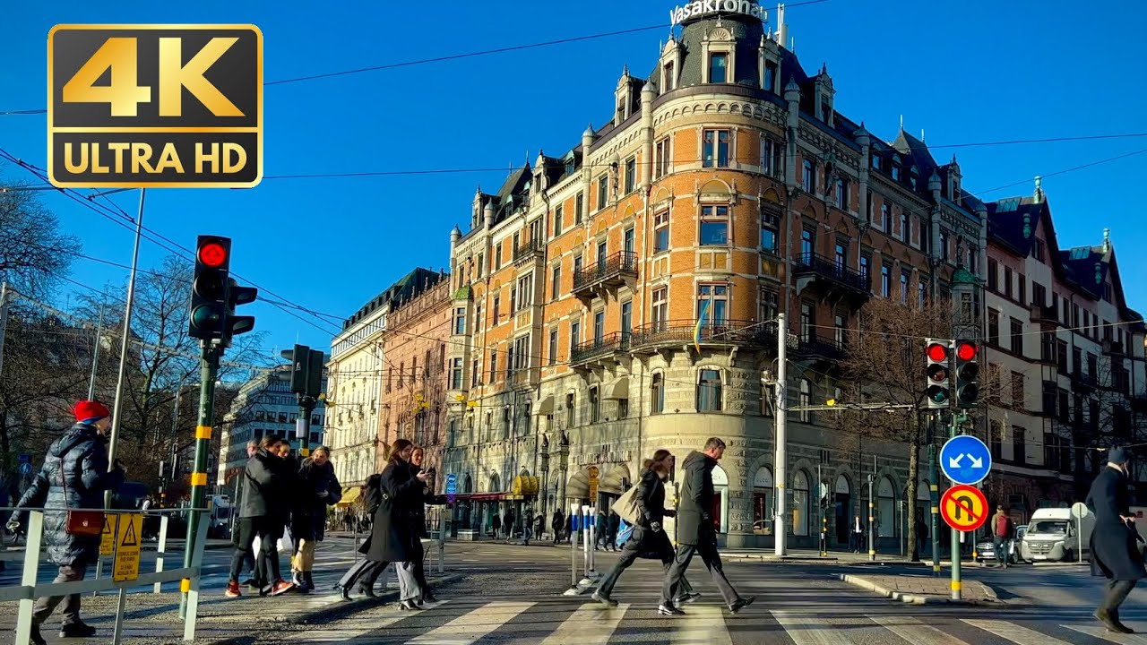 4k Driving in Stockholm | Sweden stockholm driving in the city center | 4K ultra HD