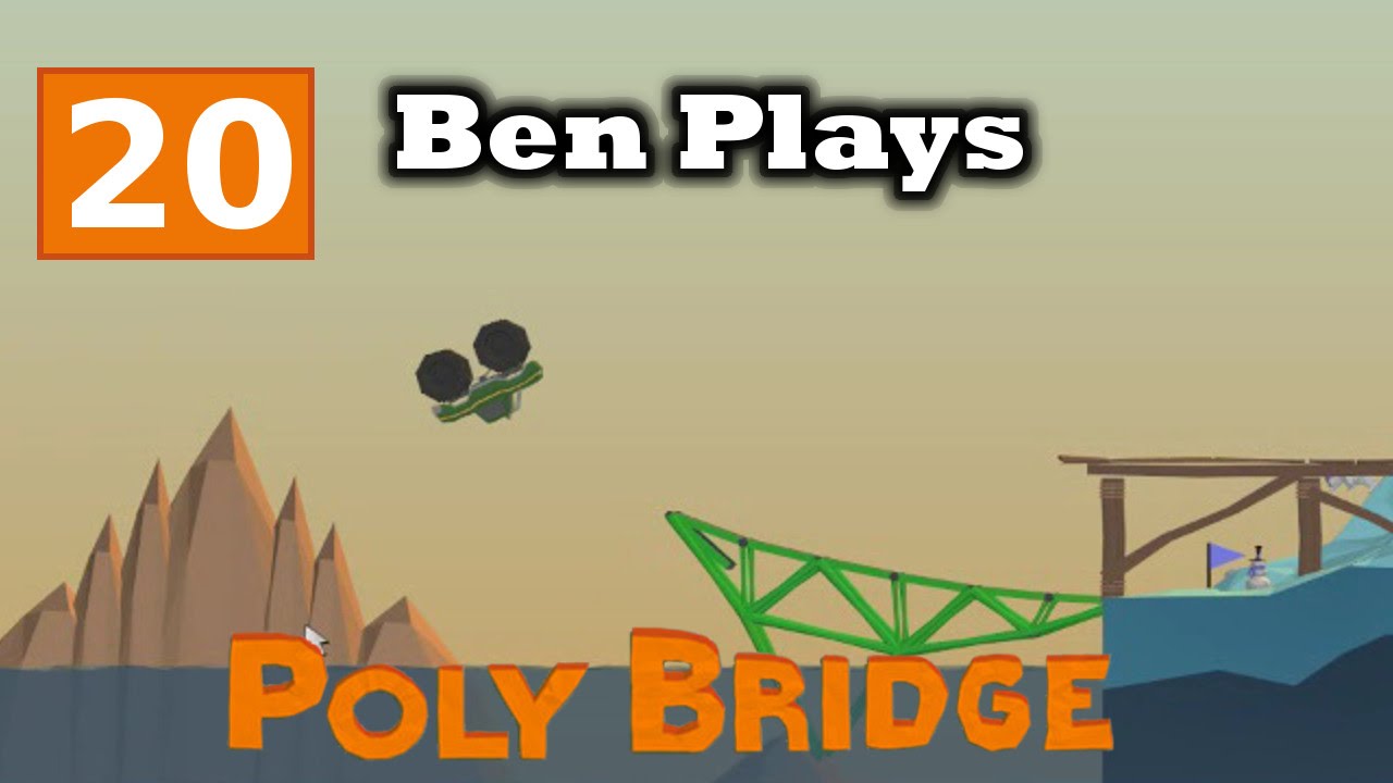 Poly Bridge 20 - Dump Slope and Gentle Jump