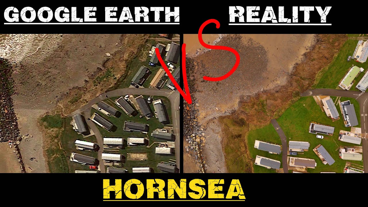 Hornsea, East Yorkshire. A comparison video. 8th October 2024 #erosion #4k
