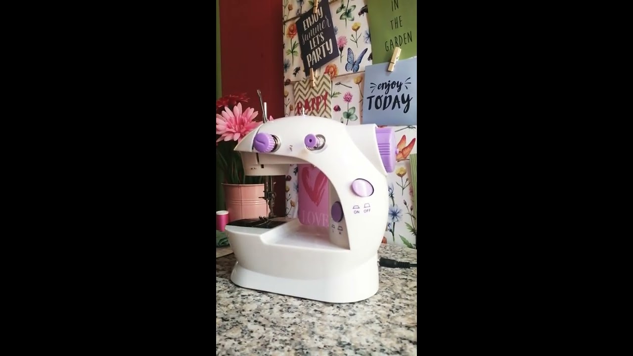 Je teste la mini machine à coudre wish.Mode d'emploi machine à coudre chinoise