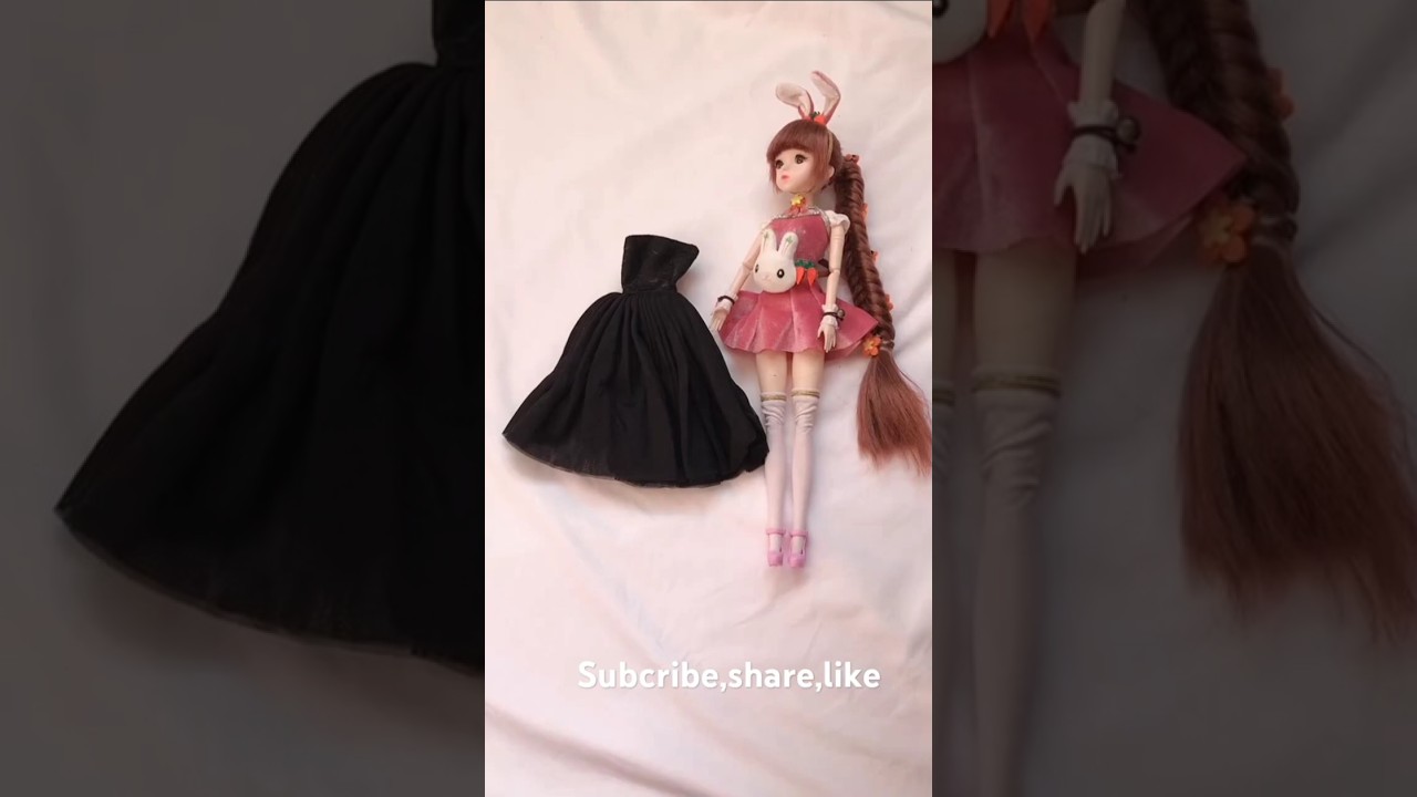 Black vs light blue barbie doll#video #handmade #barbie #shorts_video #stylish