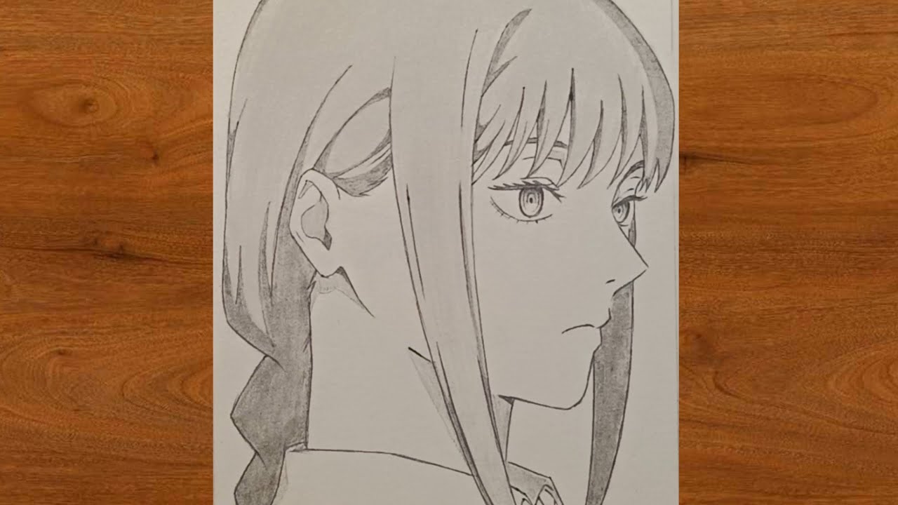 How to draw anime girl Makima csm