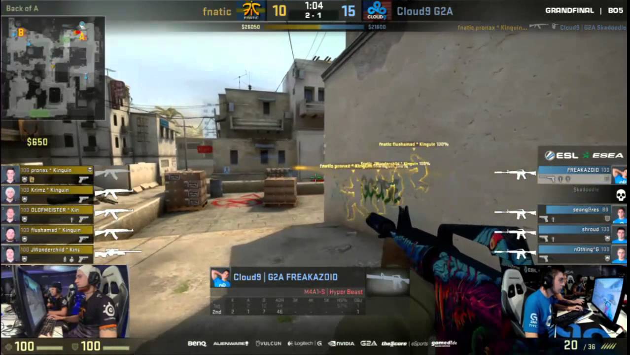 Freakazoid CRAZY 3-Man Spray Down - Fnatic vs Cloud9 05.07.15