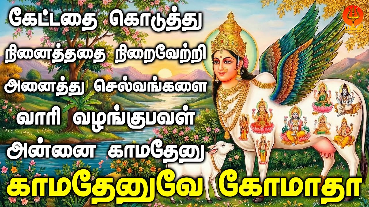 கேட்டதை கொடுத்து நினைத்ததை நிறைவேற்றி அனைத்து செல்வங்களை வழங்கும் காமதேனு பாடல் | Bhakthi Yathirai