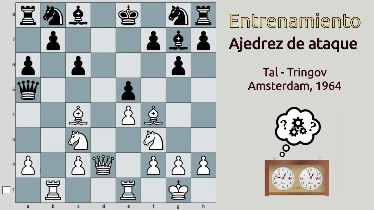 Entrena tu ajedrez de ataque (Tal - Tringov, 1964)