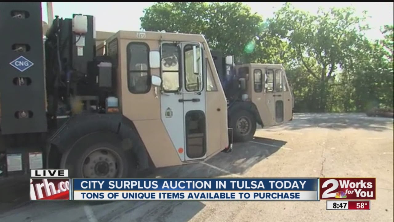 Garbage trucks for sale at Tulsa city surplus auction