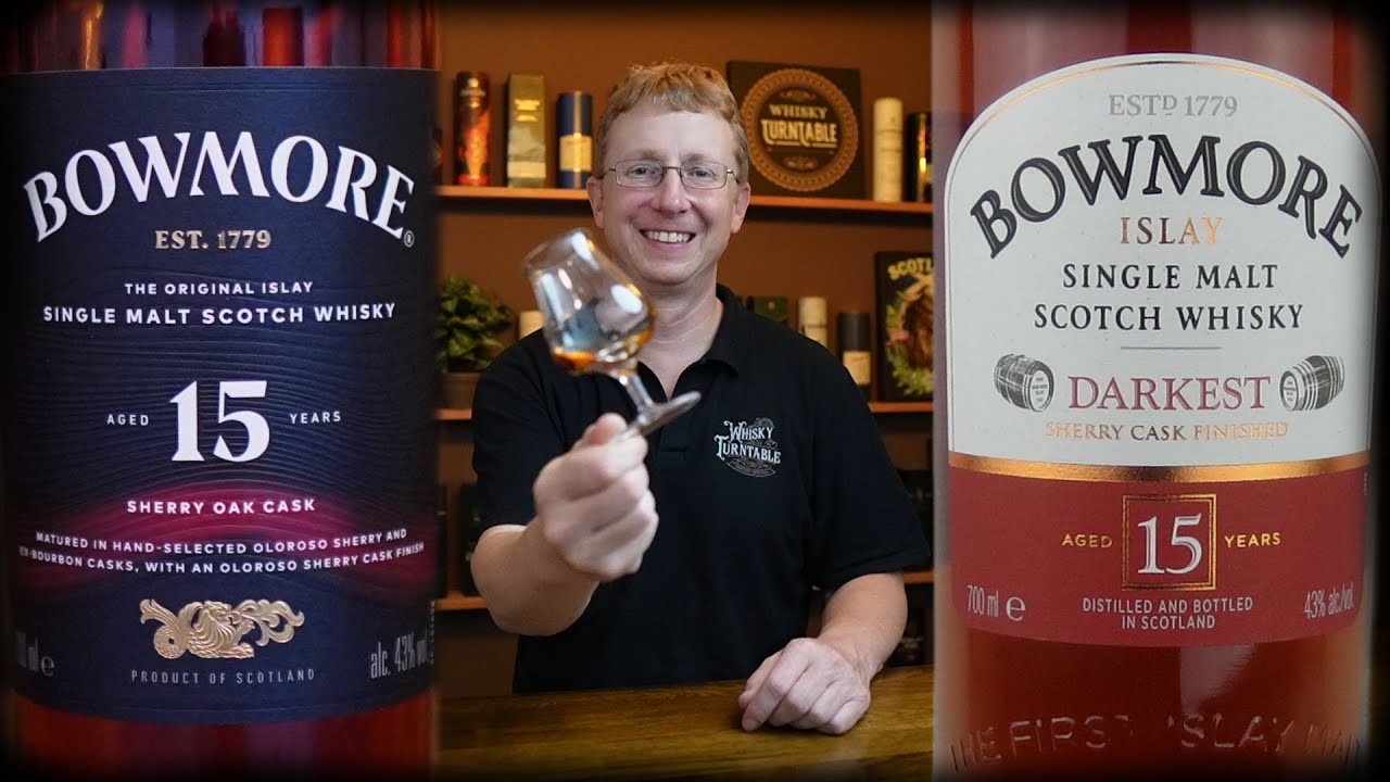 Bowmore 15 Jahre Sherry Oak Collection vs. 15 Jahre Darkest 43 % Vol.