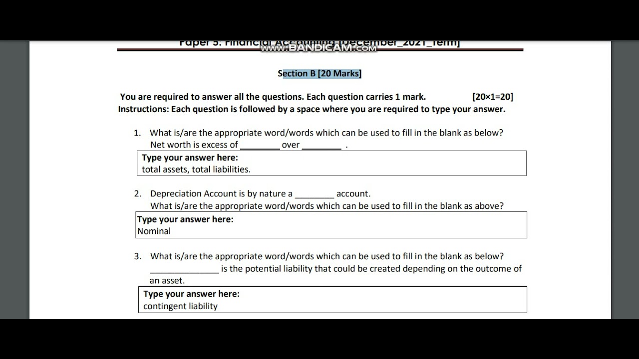 CMA ICMAI Paper 5: Financial Accounting [December_2021_Term] INTERMEDIATE EXAMINATION