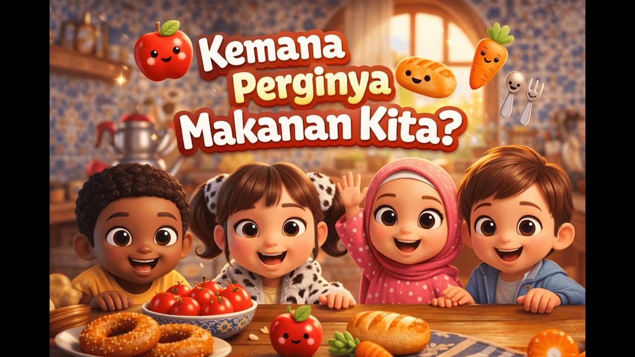 “Kemana Makanan Kita Pergi? 🍎 Petualangan Seru Kley di Dalam Tubuh