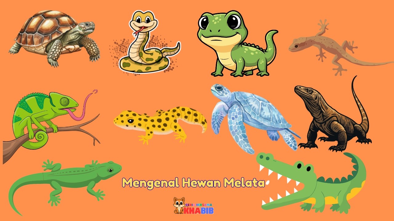Mengenal Hewan melata buaya, iguana, bunglon, ular, penyu, kadal, kura-kura, aligator, piton