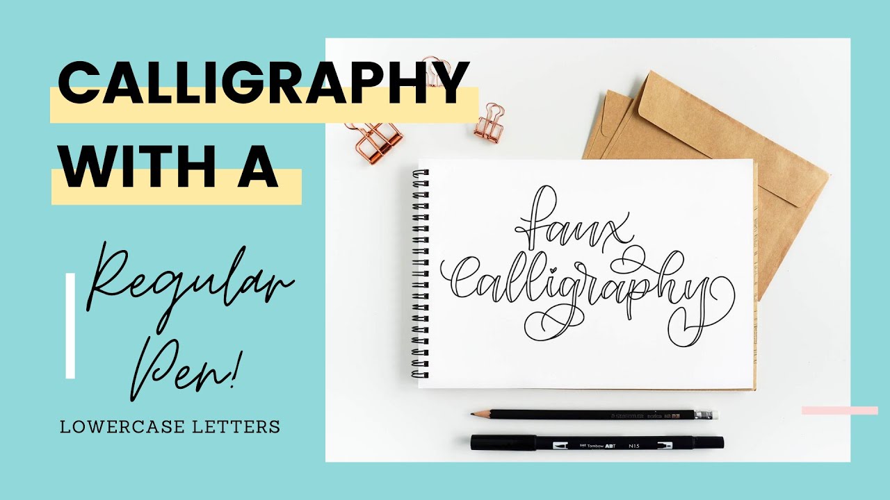How to learn calligraphy for Beginners using a regular pen | Modern Calligraphy for beginners