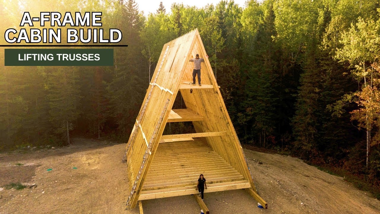 Подъем всех А-образных ферм | Строительство дома нашей мечты на участке площадью 8 акров