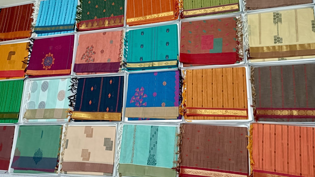 80% Offer😍Handloom Chettinad 120 Count PureCotton Sarees Just- 1599 Booking - 7092124211 #Sareelive