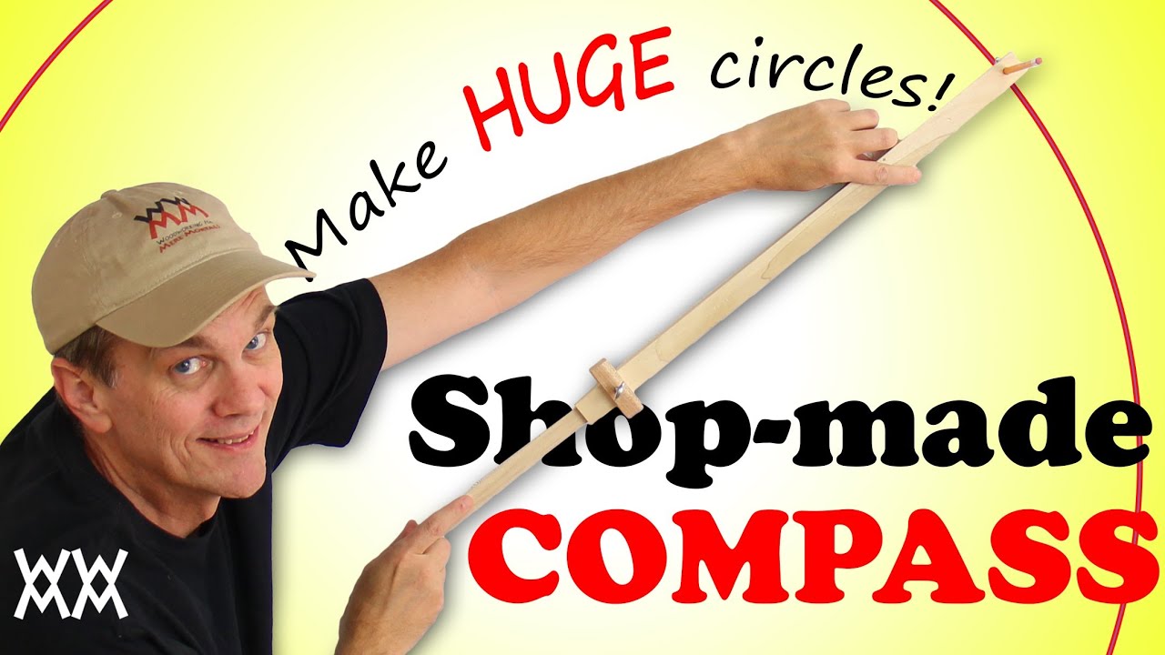 Make huge circles with a homemade beam compass. Woodworking shop project!
