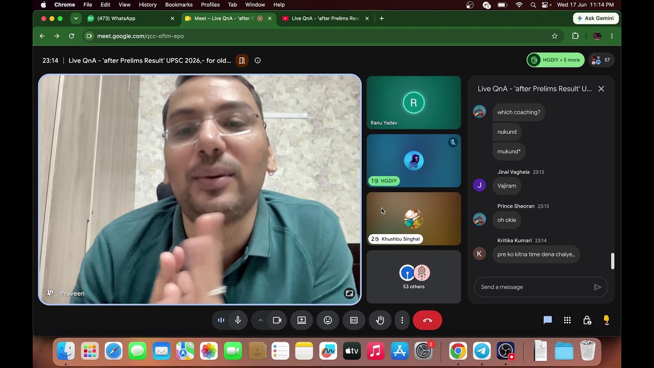 Live QnA - 'after Prelims Result', june to december UPSC 2026- for old students of Vajiram and Ravi