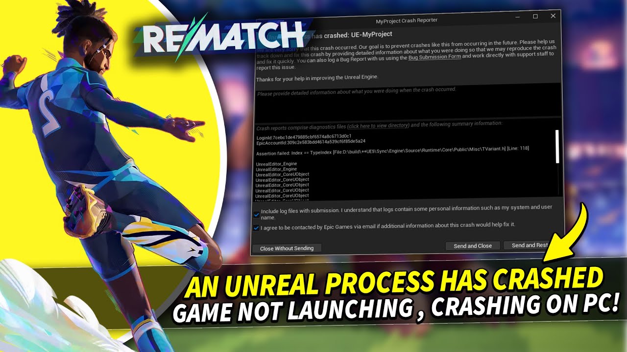 FIX REMATCH BETA TEST Error | An Unreal Process Has Crashed: UE-Runtime (100% Working)