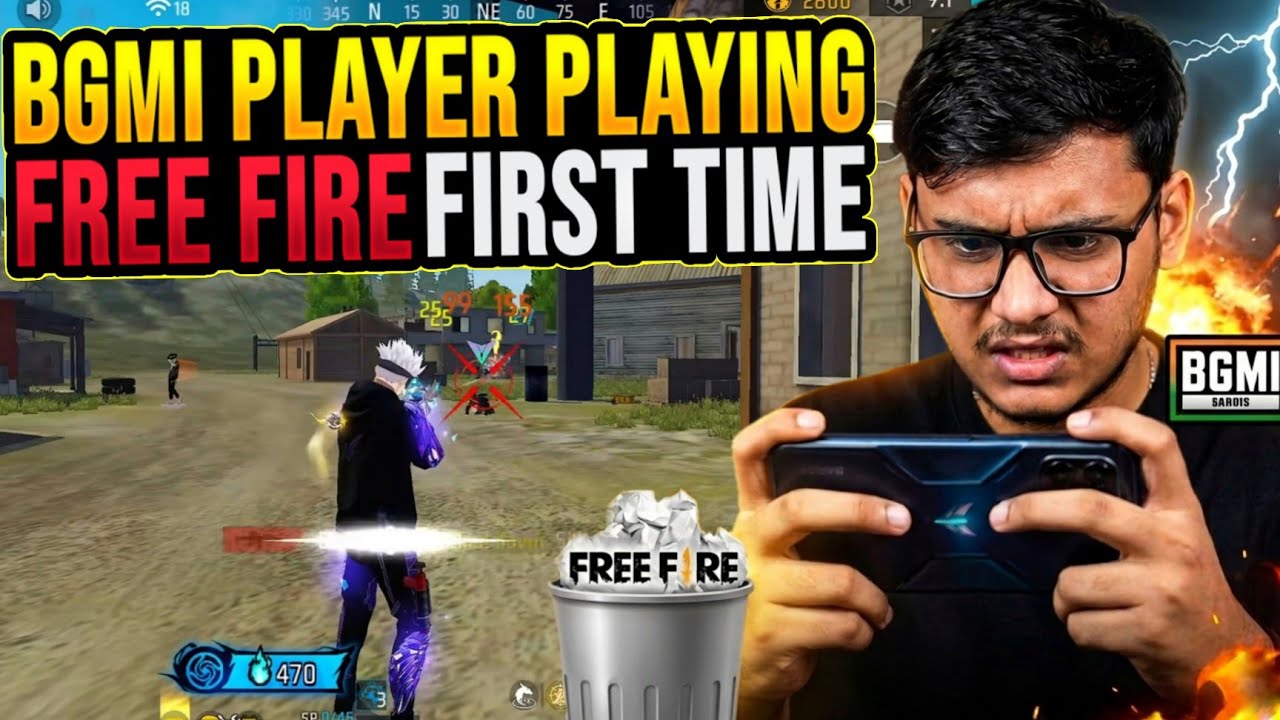 PUBG Player Playing FREE FIRE For The FIRST TIME 🤬 | LION x GAMING