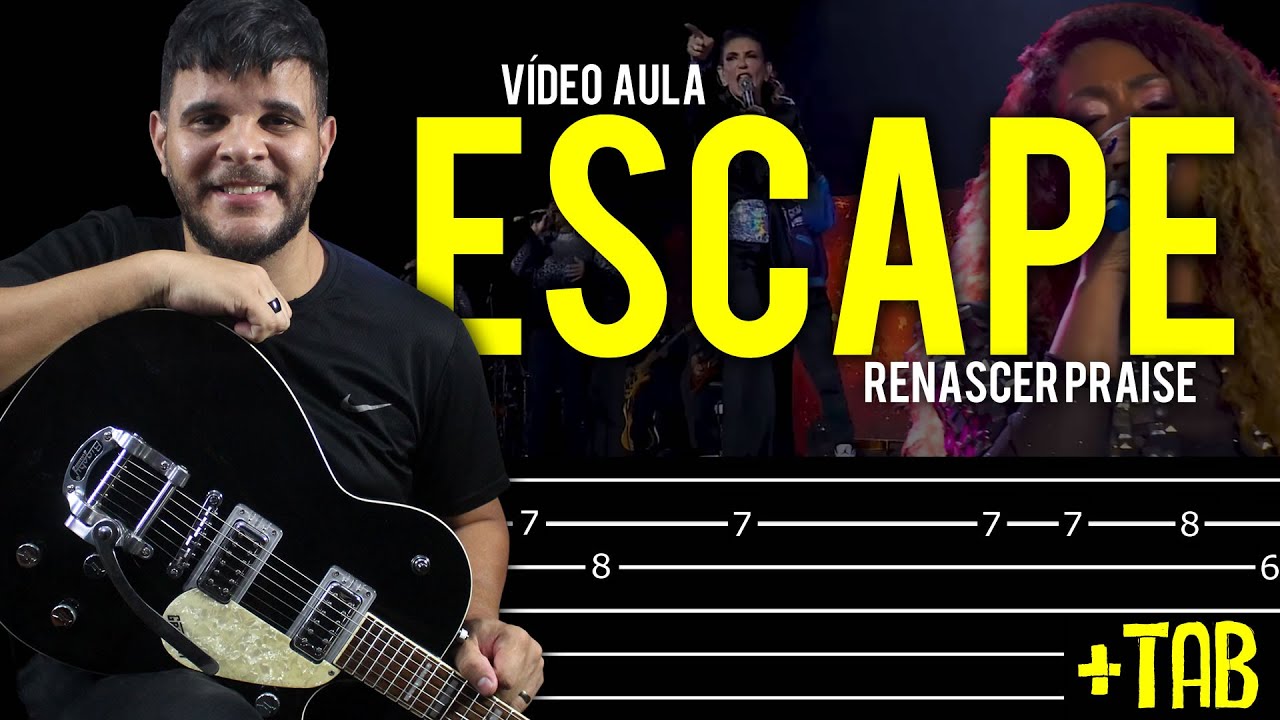 Escape - Renascer Praise na Guitarra // Vídeo Aula - Cover Dguide