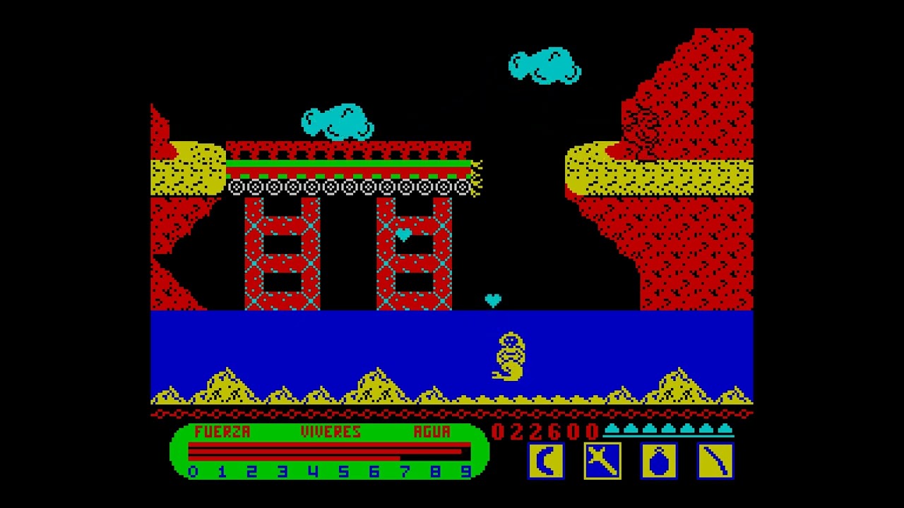 Livingstone Supongo (Livingstone, I Presume) 4K Walkthrough, 1987, ZX Spectrum, RZX Archive