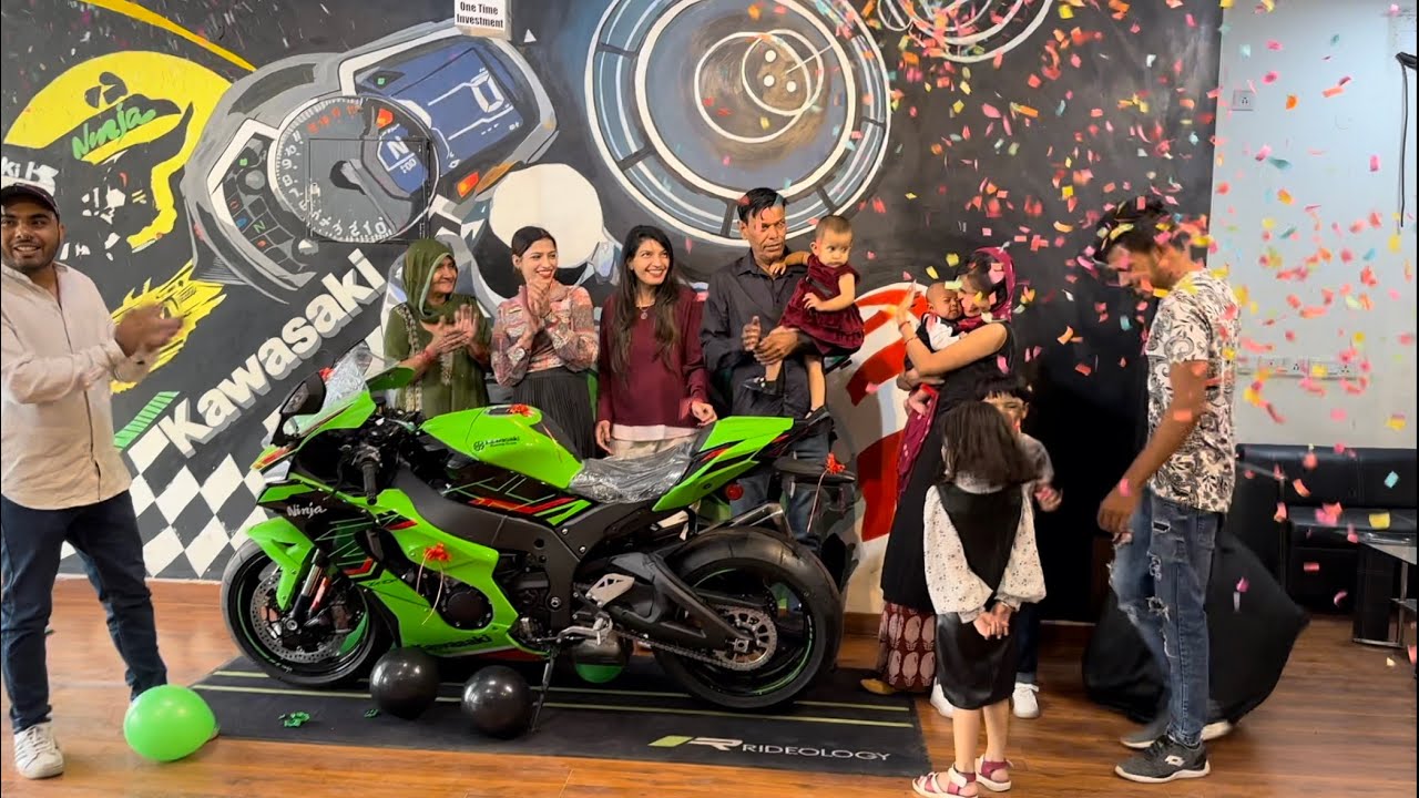 Taking the delivery of Kawasaki ninja ZX10R❤️🎉🍾
