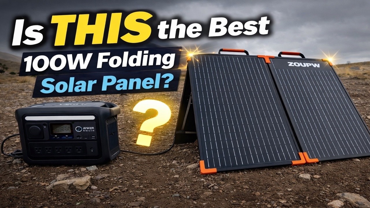 ZOUPW 100W Folding Solar Panel Review | Real Sun Test