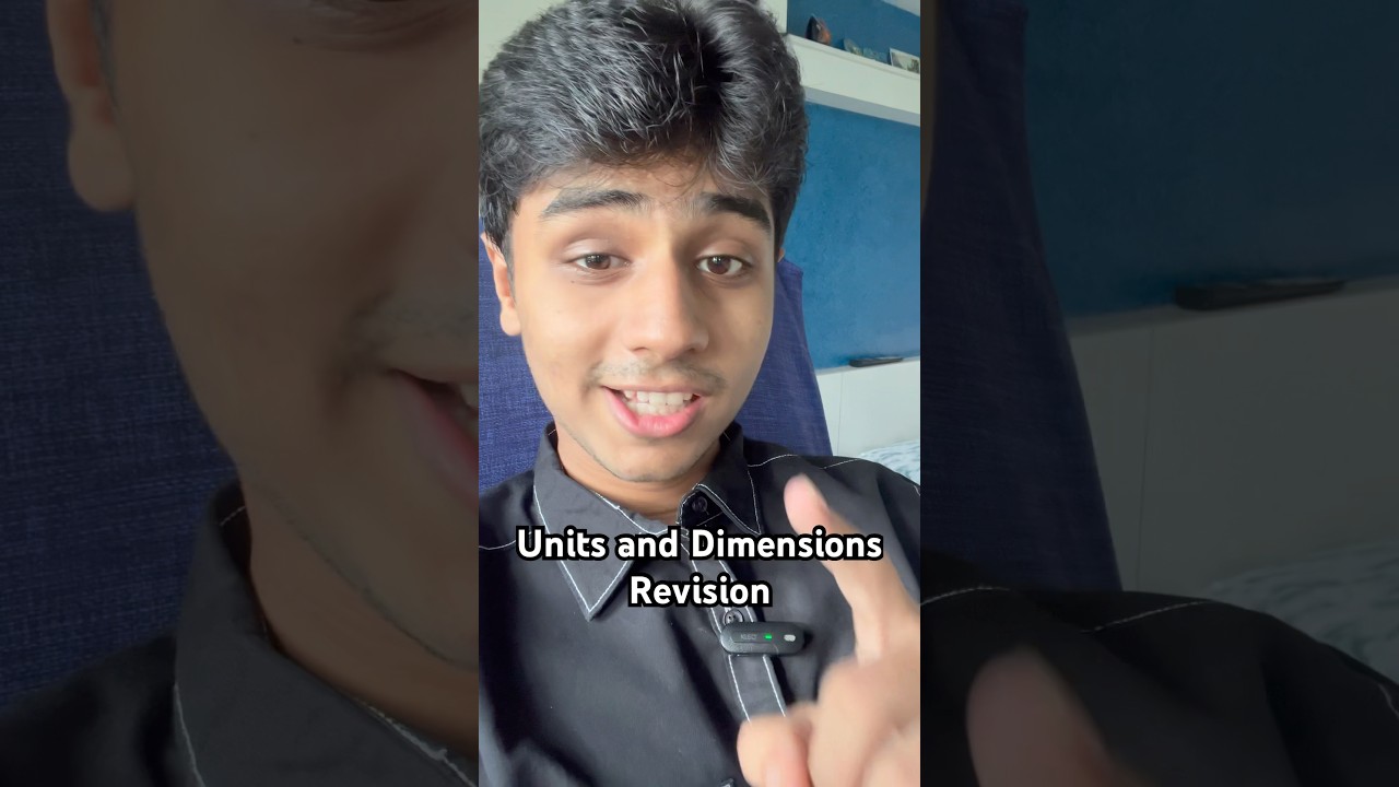 UNITS AND DIMENSIONS REVISION #jee #jeemains #jeeadvanced #physics #neet #aiims #iit #mbbs #allen