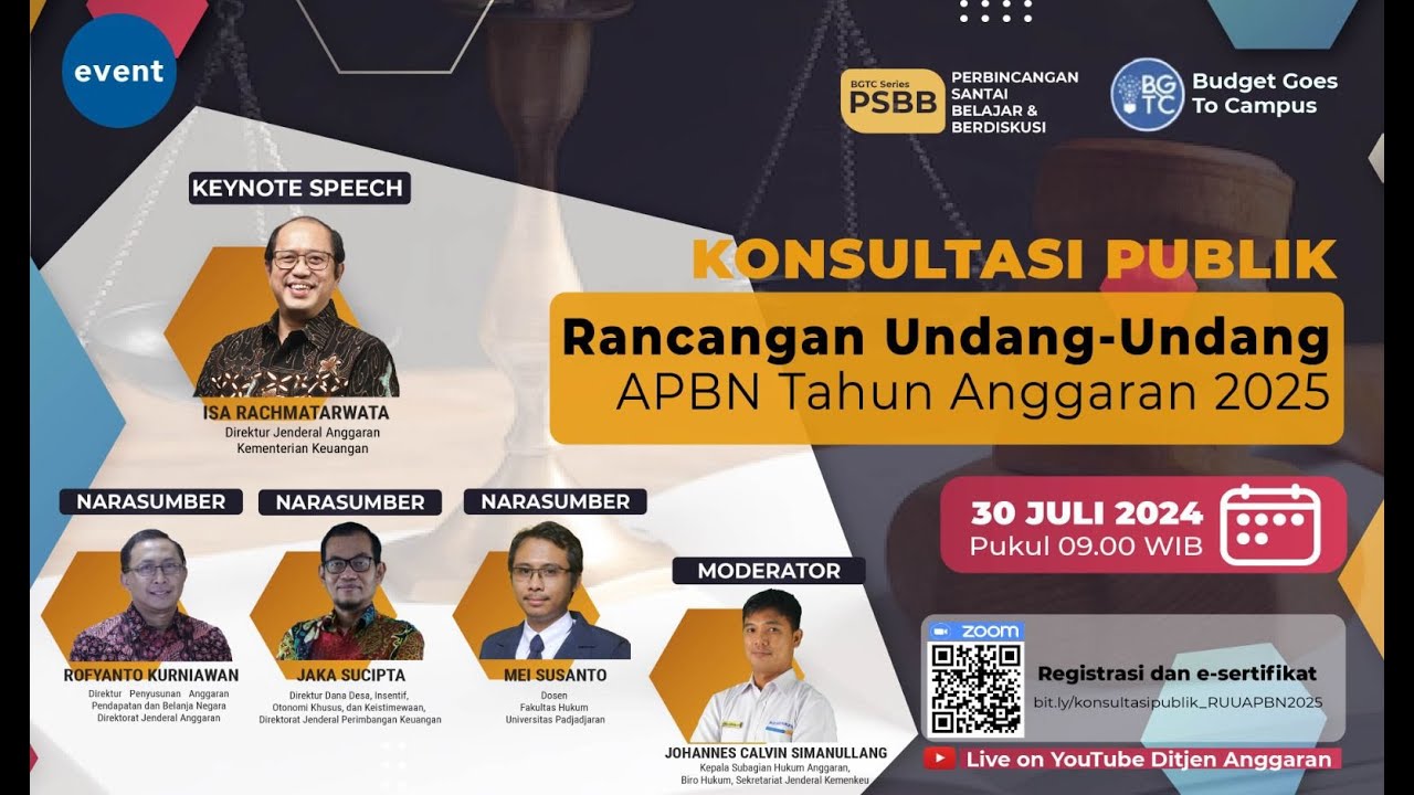 Konsultasi Publik Rancangan Undang-Undang APBN Tahun Anggaran 2025