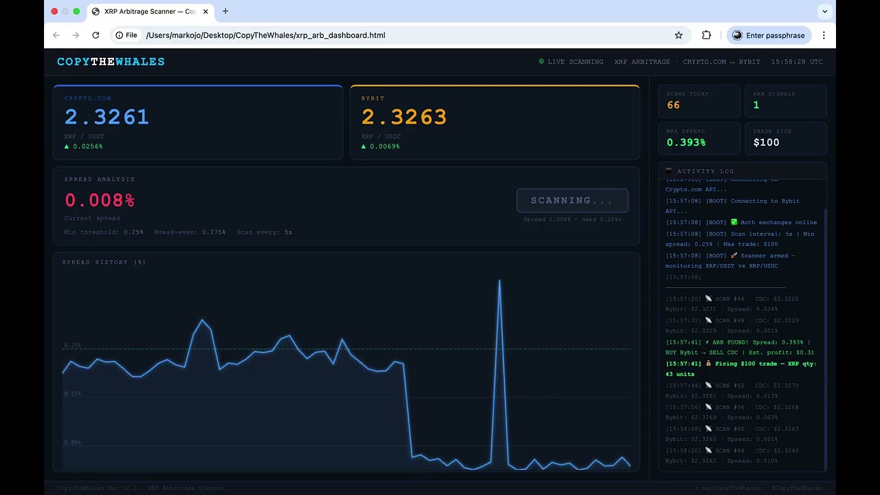 This XRP Arbitrage Bot Made $47 in 2 Hours