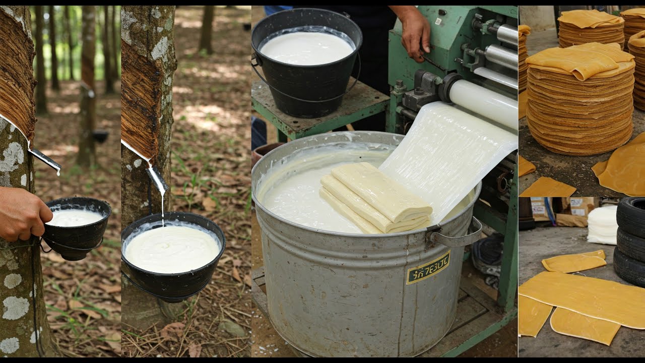 Rubber Tree | How Rubber Latex Harvested and Processed