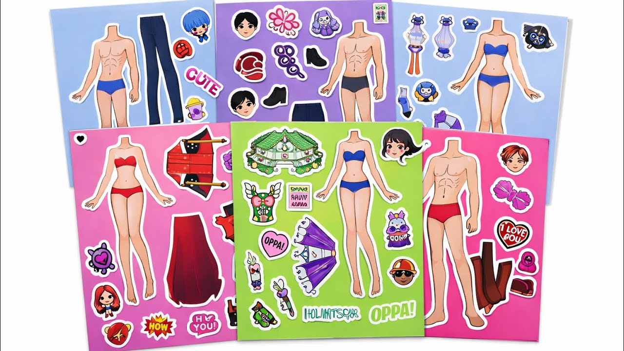 [💖Paper DIY 💖] K-pop demon hunters 🎈Sticker book/ASMR