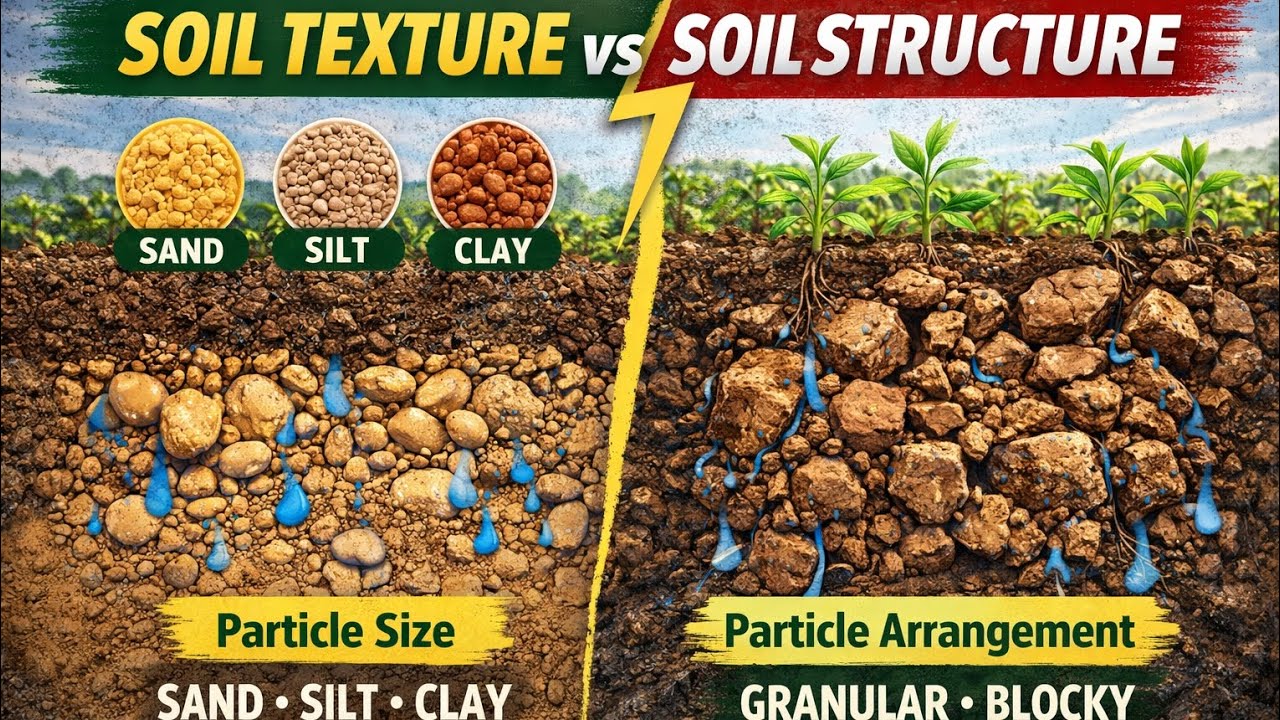Soil Texture vs Soil Structure | Sand, Silt & Clay Explained | Soil Science Made Easy