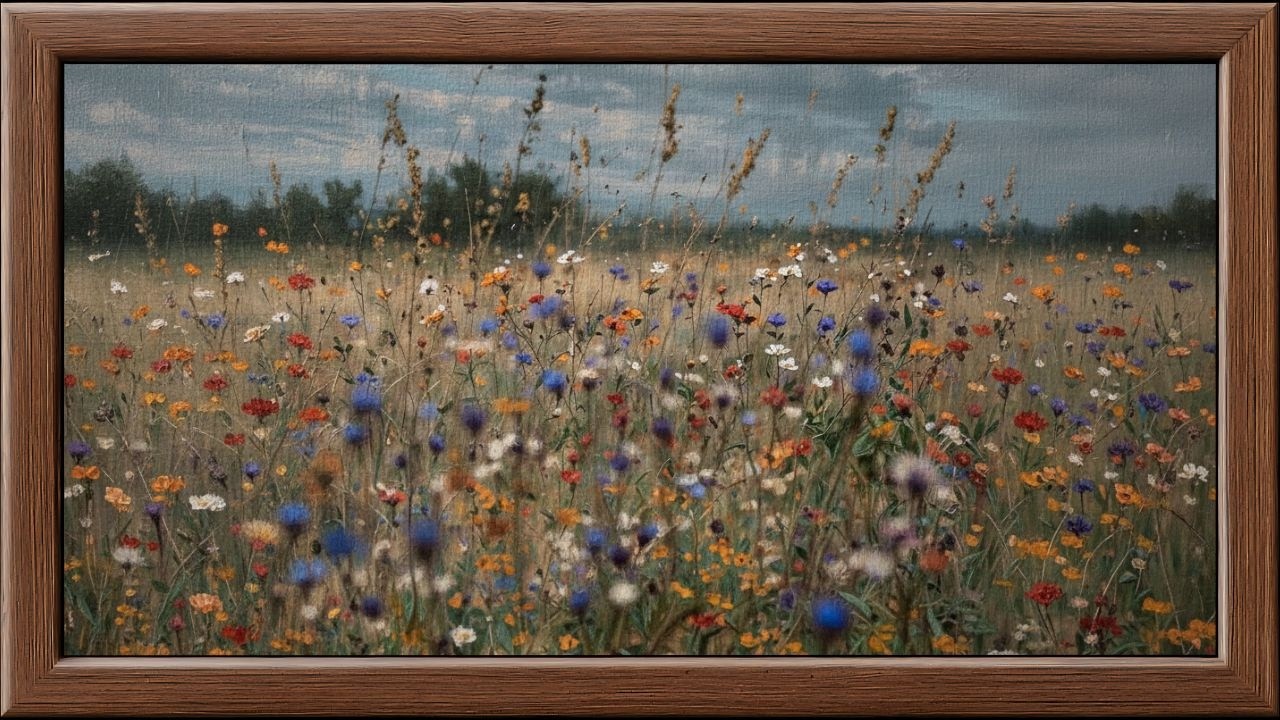 Wildflower Meadow Oil Painting | Illusion Fine Art 4K | Samsung Frame TV Art