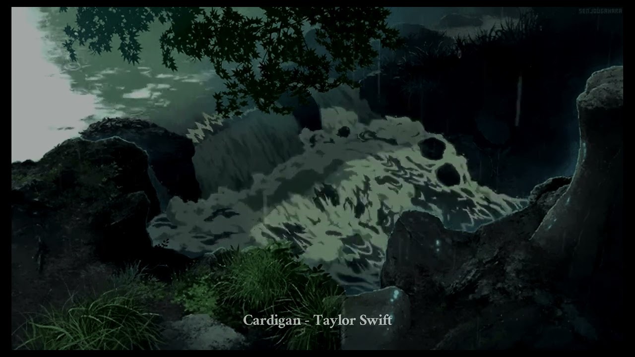 Taylor Swift - Cardigan 1 hour ( slowed + reverb + rain sound )