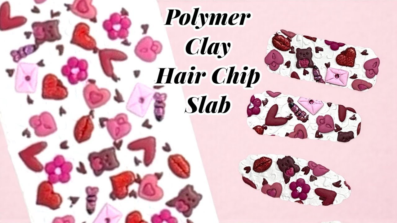 Плитка полимерной глины Easy Polymer, превращенная в заколки