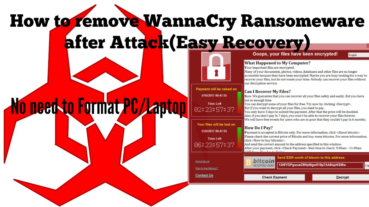 How to remove WannaCry Ransomeware (After attack) | No need to format PC | Super Easy | TechitEazy
