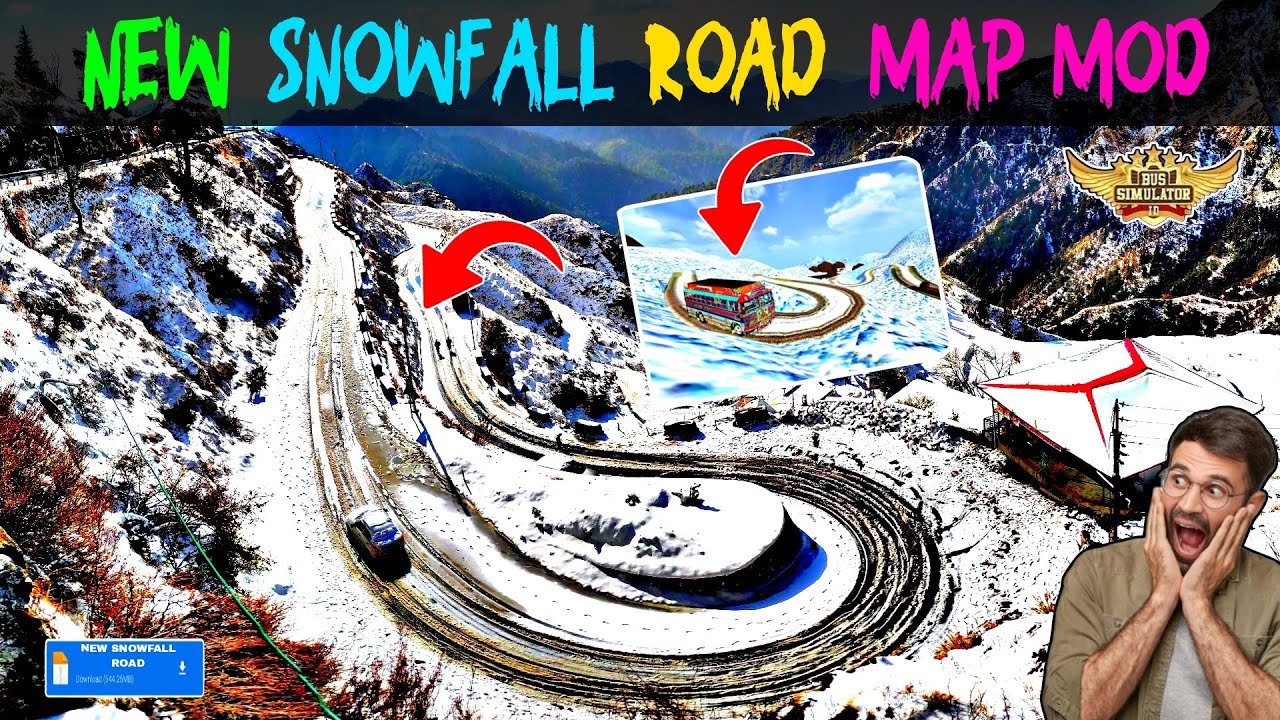 Map Mod Bussid 4.2 - New Snowfall Road Map Mod For Bus Simulator Indonesia | Bussid Map Mod | Bussid