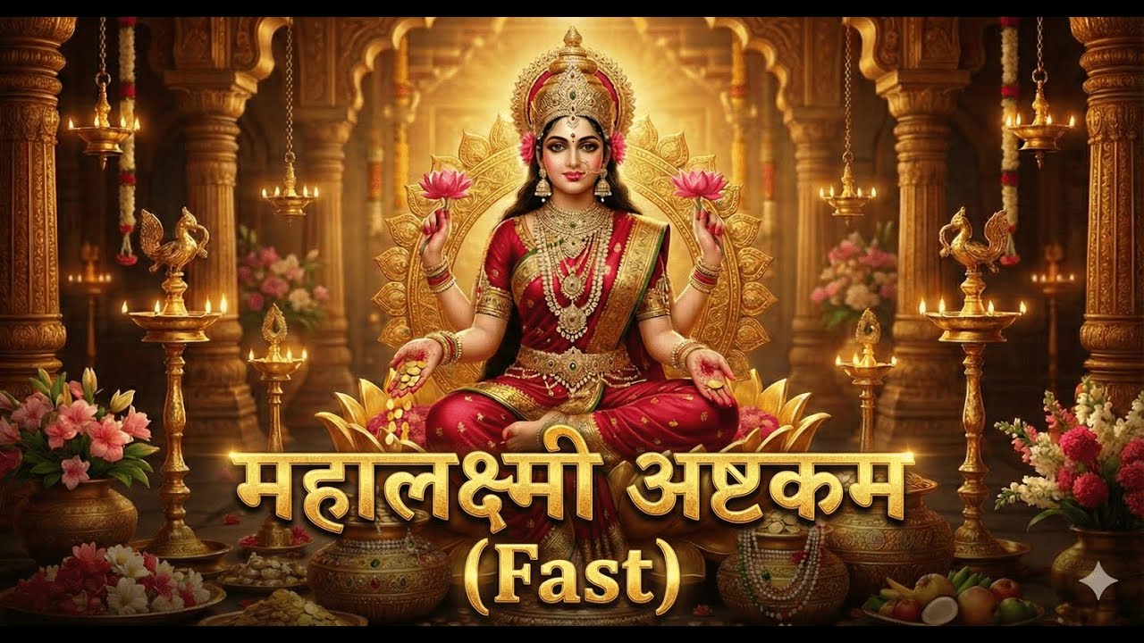 MahaLakshmi Ashtakam (Fast) | महालक्ष्मी स्तुति | Lakshmi Stotram | Fortune • Peace • Prosperity