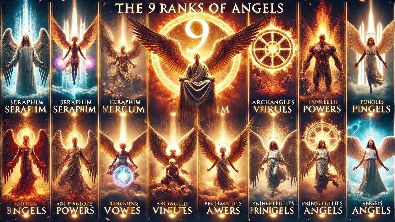 The 9 Ranks of Angels Explained | Celestial Hierarchy of Heaven#angels