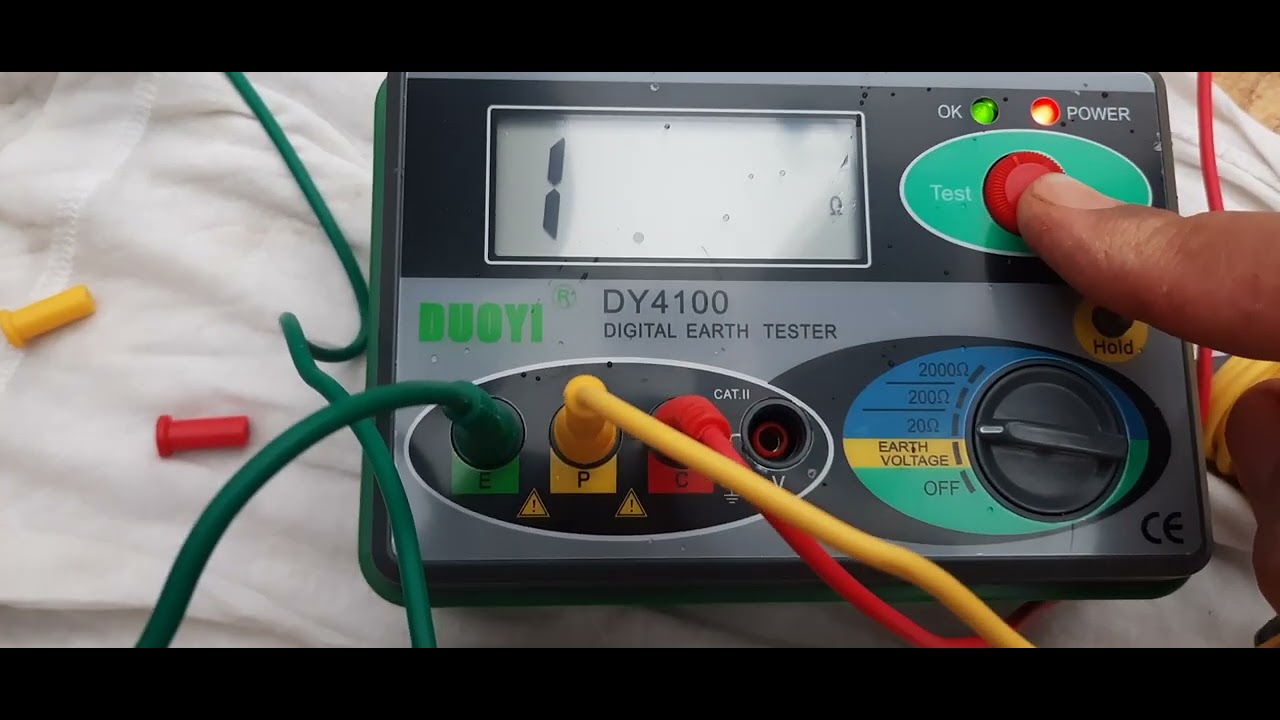 Teste do funcionamento do terrometro DY4100