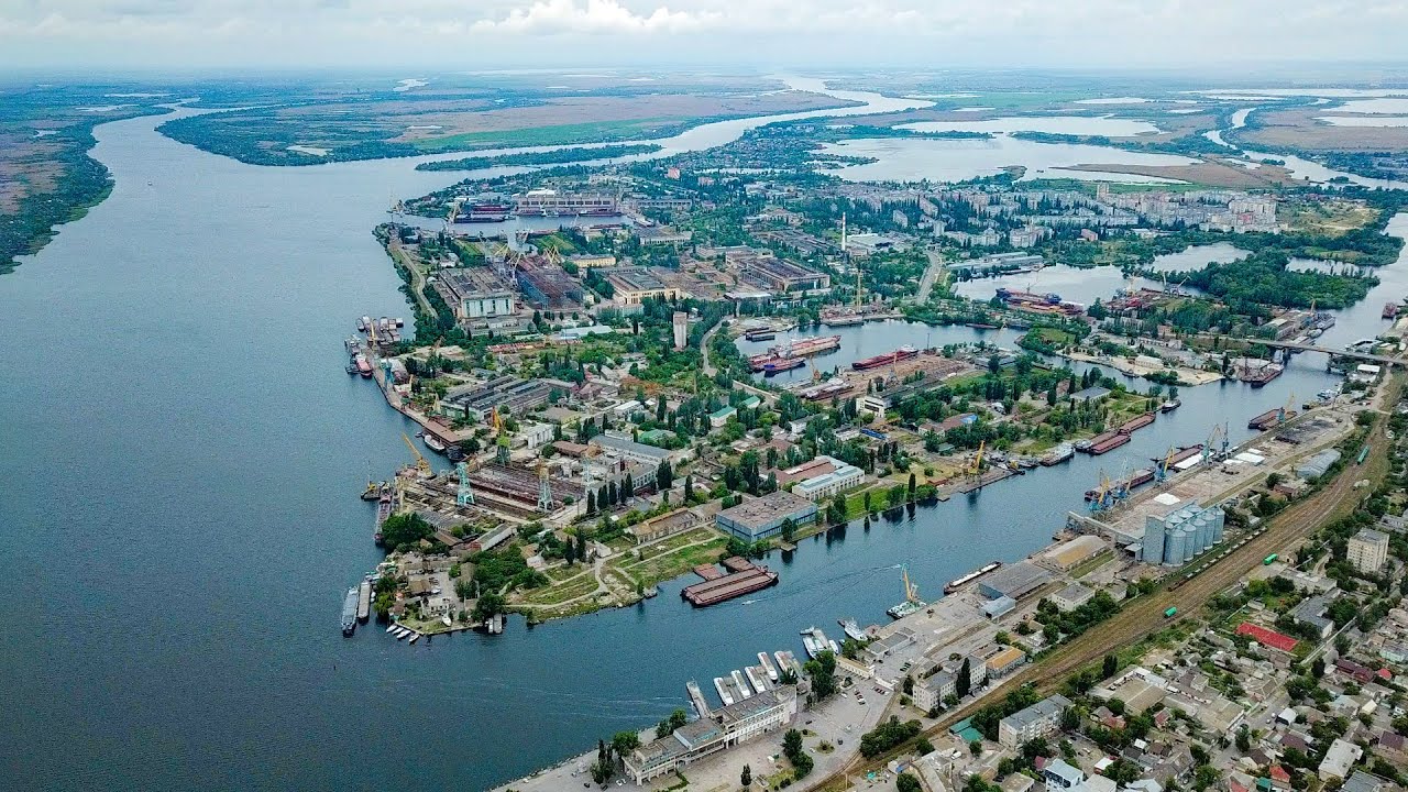 [4K] Херсон. Остров. Корабел с высоты птичьего полета