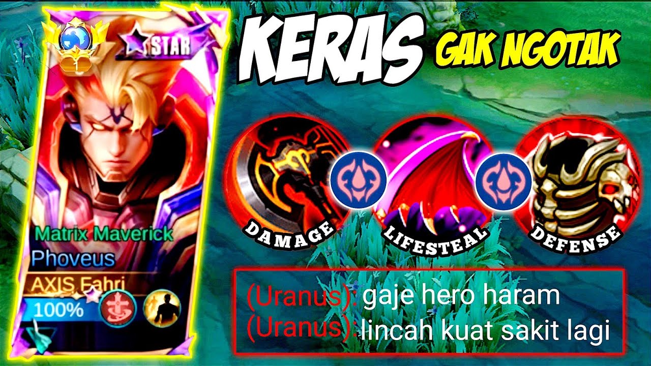 DAMAGE SAKIT DARAH TEBAL! SAKIT KUAT DAN TAHAN LAMA 😱 BUILD PHOVEUS TERSAKIT DAN TERKUAT 2025