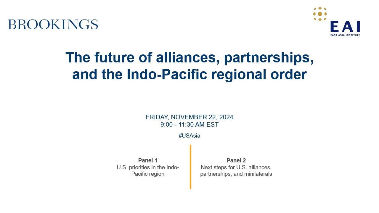 The future of alliances, partnerships, and the Indo-Pacific regional order