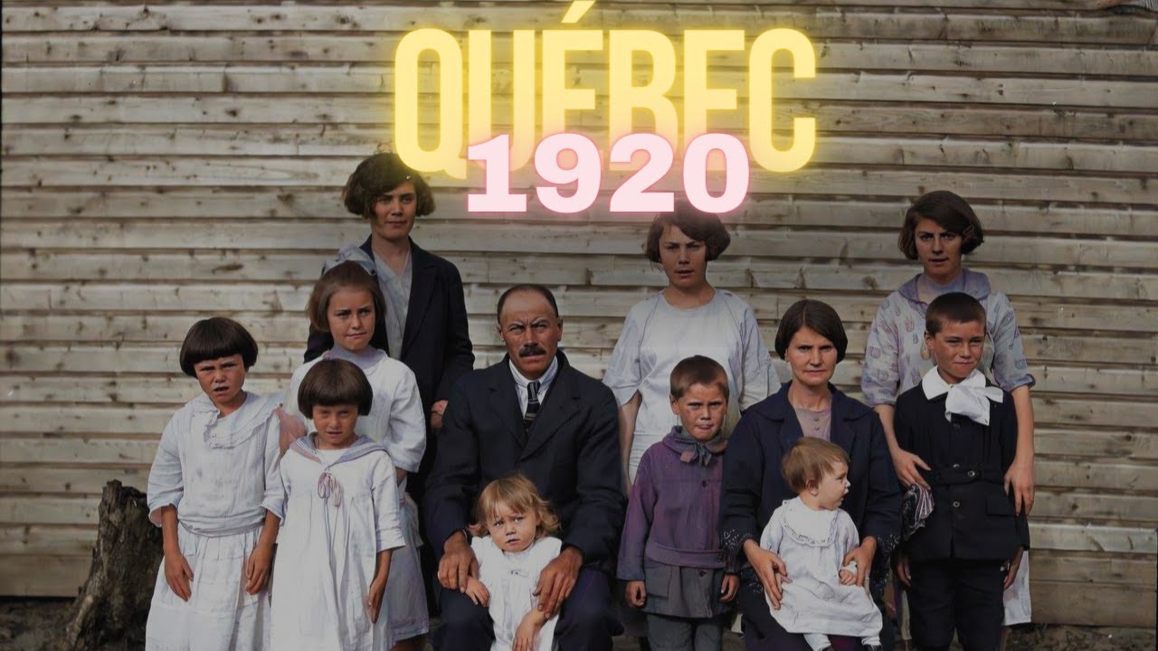 Familles d'Antan : 32 Photos de Québec des Années 1920 Colorisées