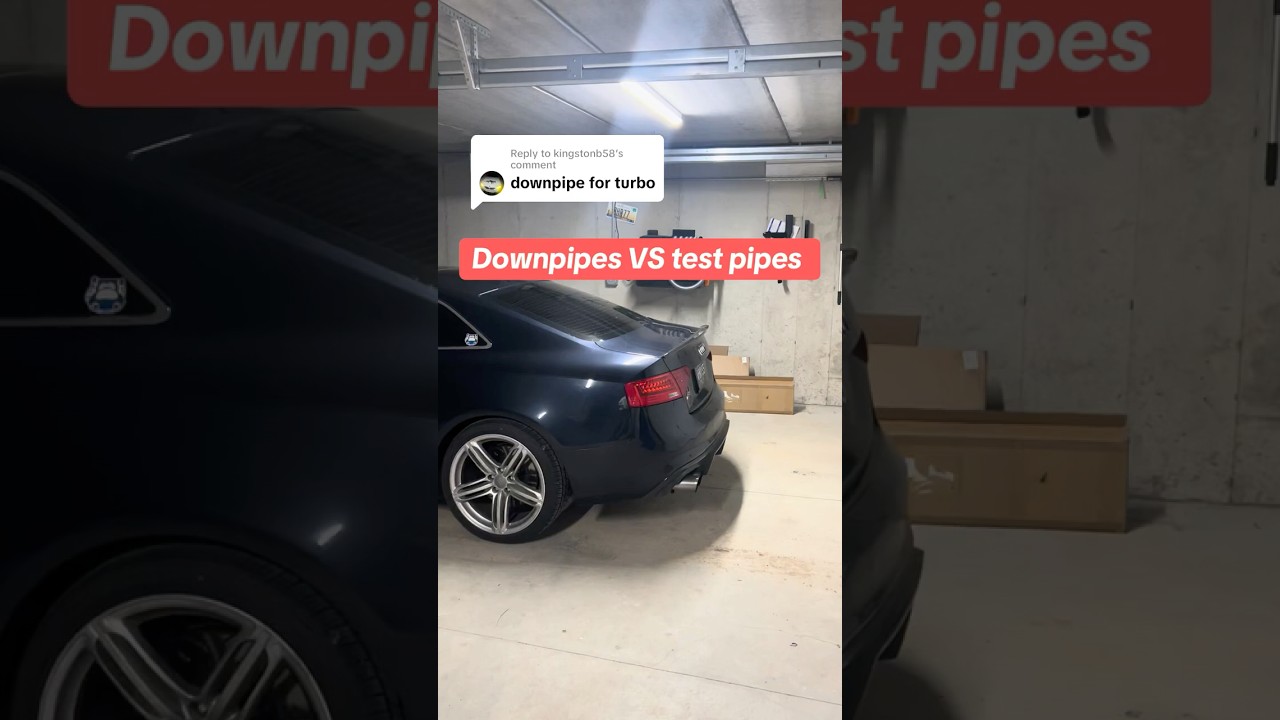 B8 downpipes vs testpipes