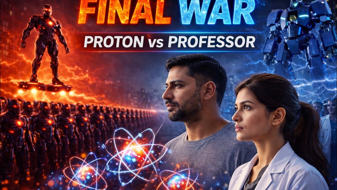 Proton vs Professor 🔥⚔️ Ultimate Red vs Blue War | AI Sci-Fi Film