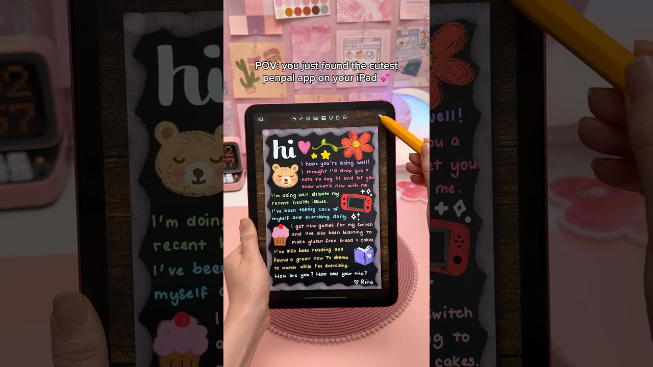 the cutest penpal app on iPad 😍💌 apple pencil | iPad calligraphy | iPad apps