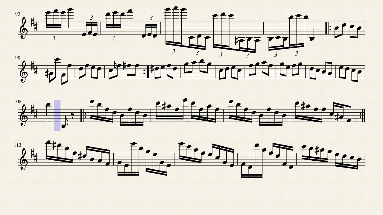 Paganini Caprice 24 for Bb sax