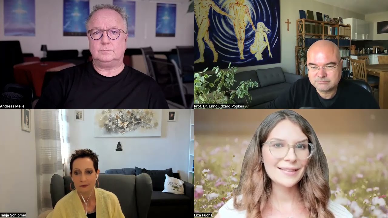 Die geistige Welt: Liza Fuchs, Tanja Schlömer, Andreas Meile und Prof. Dr. Enno Popkes im Gespräch